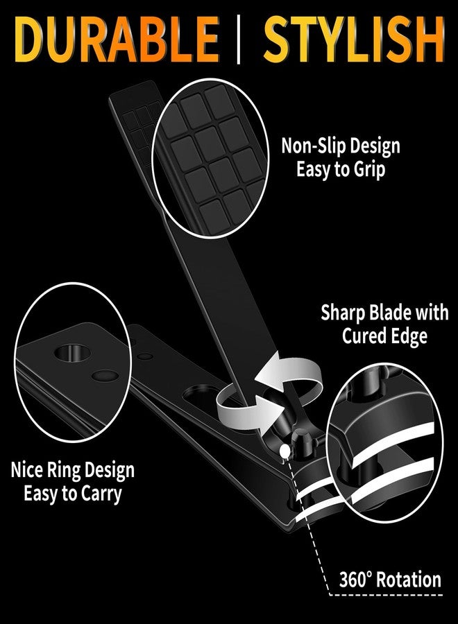 BLESWIN Manicure Set 16 In 1 Professional Stainless Steel Pedicure Kit Toenail Clippers Set Mens Grooming Kit Fingernail Kit for Women with Luxurious Travel Bag, Suitable for Home, Travel, and Salon (Black) - Image 4